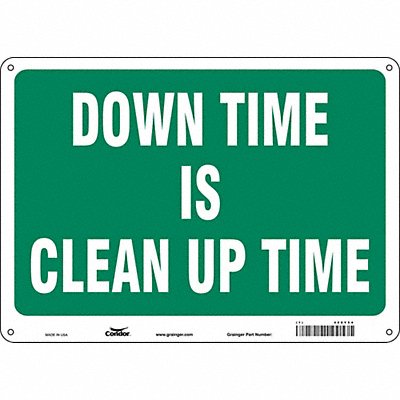 CONDOR 468Y54 Safety Sign 10 in x 14 in Aluminum