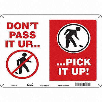 CONDOR 468Z05 Safety Sign 10 in x 14 in Aluminum
