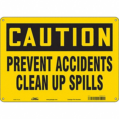 CONDOR 468Z17 Safety Sign 10 in x 14 in Aluminum