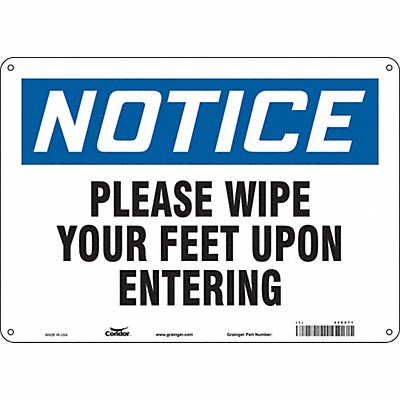 CONDOR 468Z71 Safety Sign 10 in x 14 in Aluminum