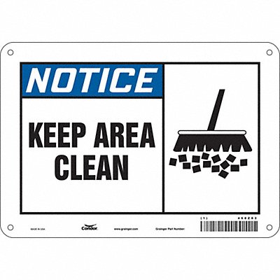 CONDOR 468Z83 Safety Sign 7 in x 10 in Aluminum