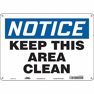 CONDOR 468Z90 Safety Sign 10 in x 14 in Aluminum