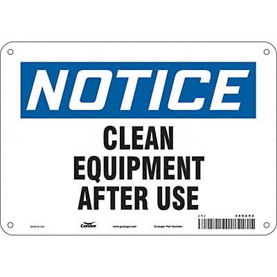 CONDOR 469A02 Safety Sign 7 in x 10 in Aluminum