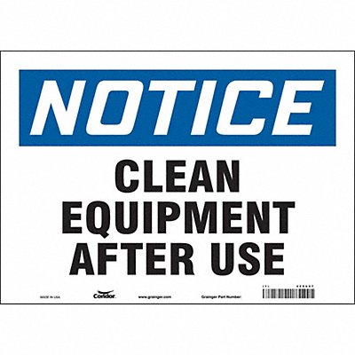 CONDOR 469A07 Safety Sign 10 inx14 in Vinyl