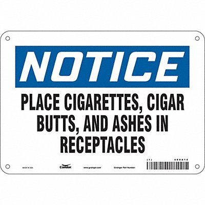 CONDOR 469A14 Safety Sign 7 in x 10 in Aluminum