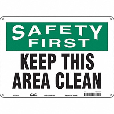 CONDOR 469A51 Safety Sign 10 in x 14 in Aluminum