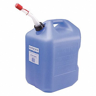 MIDWEST CAN 6700 Water Container 6 gal Cap. Blue HDPE