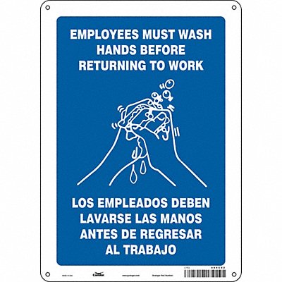 CONDOR 469C52 Safety Sign 14 in x 10 in Aluminum