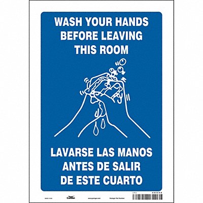 CONDOR 469C68 Safety Sign 14 in x 10 in Vinyl