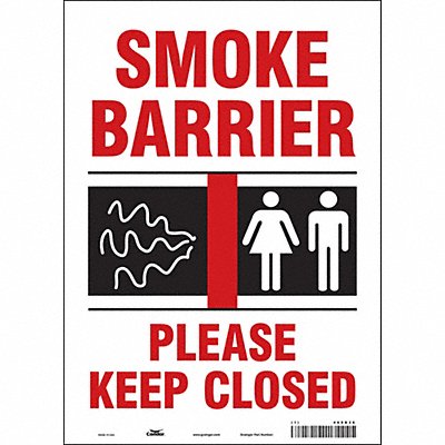 CONDOR 469D36 Safety Sign 14 in x 10 in Vinyl