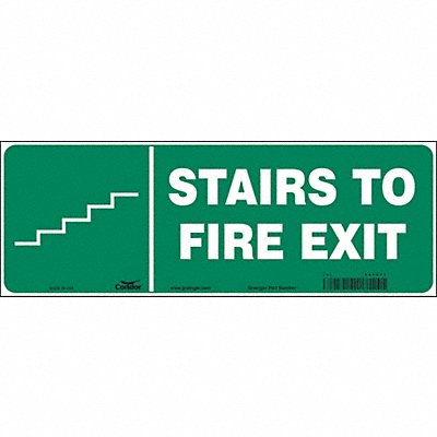 CONDOR 469D41 Safety Sign 5 in x 14 in Vinyl
