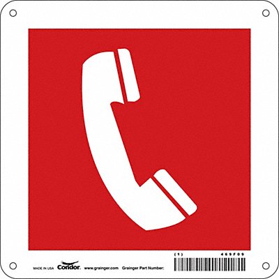 CONDOR 469F09 Safety Sign 8 in x 8 in Polyethylene