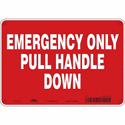 CONDOR 469F29 Safety Sign 7 in x 10 in Aluminum