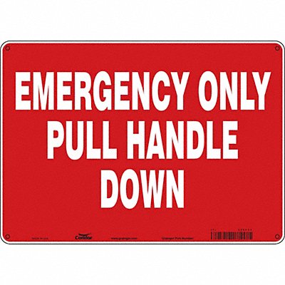 CONDOR 469F33 Safety Sign 10 in x 14 in Polyethylene