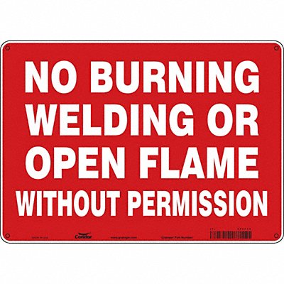 CONDOR 469F40 Safety Sign 10 in x 14 in Polyethylene
