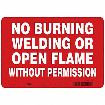 CONDOR 469F41 Safety Sign 7 in x 10 in Vinyl
