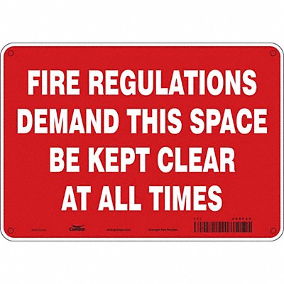 CONDOR 469F49 Safety Sign 7 in x 10 in Aluminum