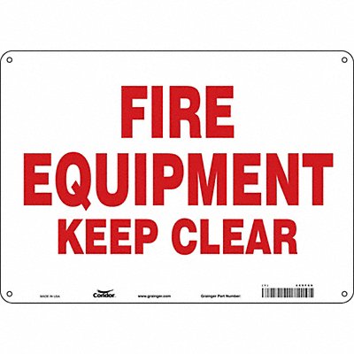 CONDOR 469F69 Safety Sign 10 in x 14 in Aluminum