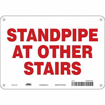 CONDOR 469F96 Safety Sign 7 in x 10 in Polyethylene