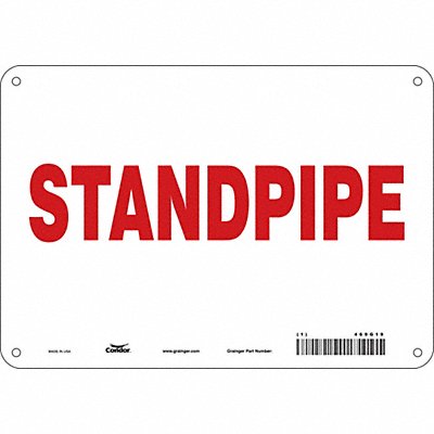 CONDOR 469G19 Safety Sign 7 in x 10 in Aluminum