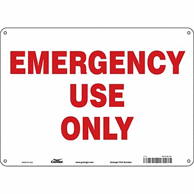 CONDOR 469G26 Safety Sign 10 in x 14 in Aluminum