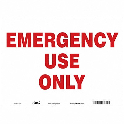 CONDOR 469G30 Safety Sign 10 in x 14 in Vinyl