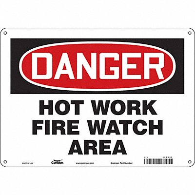CONDOR 469G85 Safety Sign 10 in x 14 in Polyethylene
