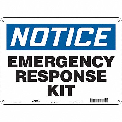 CONDOR 469H09 J9406 Safety Sign 10 in x 14 in Aluminum