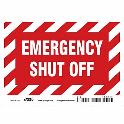 CONDOR 469H49 Safety Sign 5 in x 7 in Vinyl