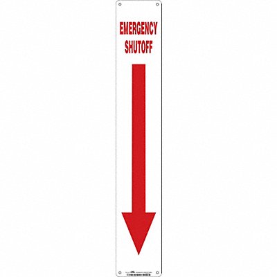 CONDOR 469H63 Safety Sign 24 in x 4 in Aluminum