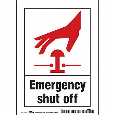 CONDOR 469H97 Safety Sign 7 in x 5 in Vinyl