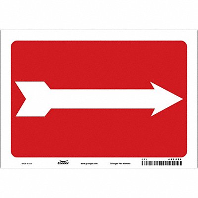 CONDOR 469J28 Safety Sign 7 in x 10 in Vinyl