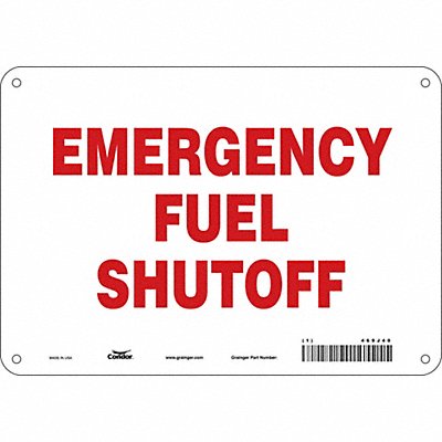 CONDOR 469J40 Safety Sign 7 in x 10 in Aluminum