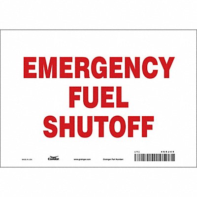 CONDOR 469J45 Safety Sign 7 in x 10 in Vinyl