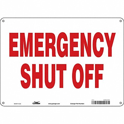 CONDOR 469J54 Safety Sign 10 in x 14 in Aluminum