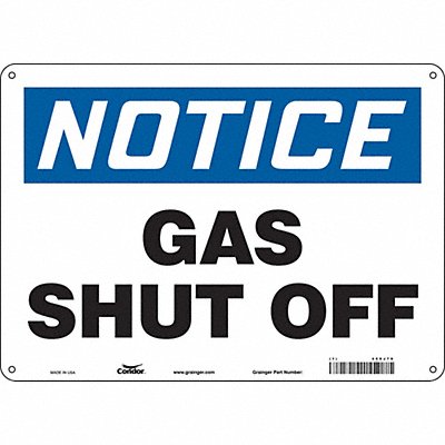 CONDOR 469J79 Safety Sign 10 in x 14 in Aluminum