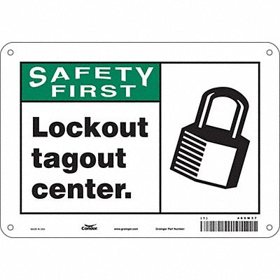 CONDOR 469M37 K0131 Safety Sign 7 in x 10 in Aluminum