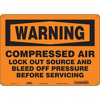 CONDOR 469M46 Safety Sign 10 inx14 in Aluminum