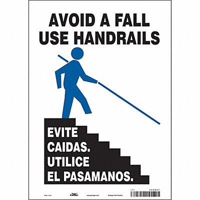 CONDOR 469M67 Safety Sign 14 inx10 in Vinyl