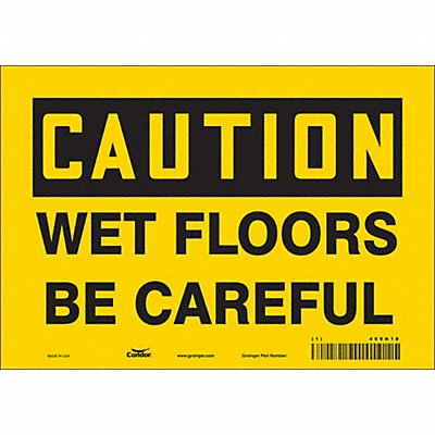 CONDOR 469N18 Safety Sign 7 inx10 in Vinyl