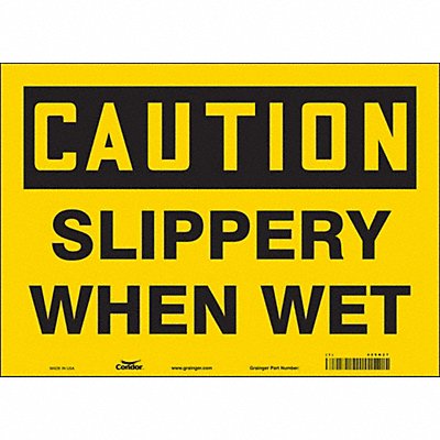 CONDOR 469N27 Safety Sign 10 inx14 in Vinyl