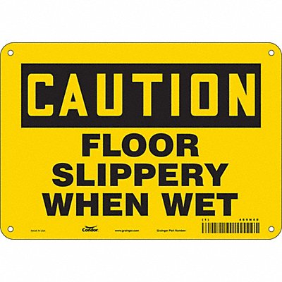 CONDOR 469N40 Safety Sign 7 in x 10 in Aluminum