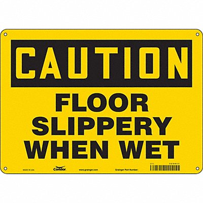 CONDOR 469N43 Safety Sign 10 inx14 in Polyethylene