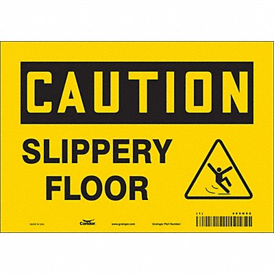 CONDOR 469N86 Safety Sign 7 inx10 in Vinyl
