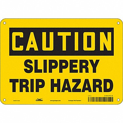 CONDOR 469P24 Safety Sign 7 in x 10 in Polyethylene