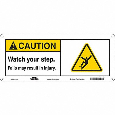 CONDOR 469P42 Safety Sign 7 in x 17 in Aluminum