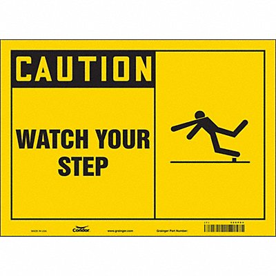 CONDOR 469P84 Safety Sign 10 in x 14 in Vinyl