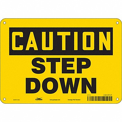 CONDOR 469P97 Safety Sign 7 in x 10 in Aluminum