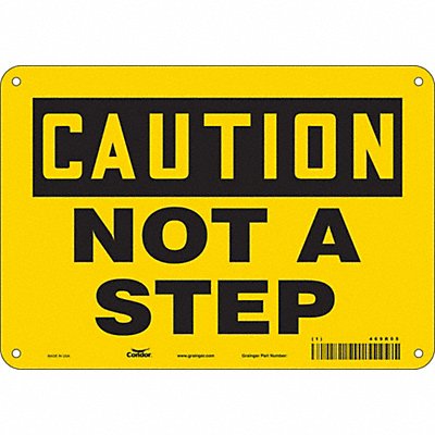 CONDOR 469R05 Safety Sign 7 in x 10 in Aluminum