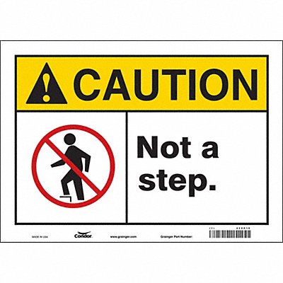CONDOR 469R16 K1396 Safety Sign 10 inx14 in Vinyl